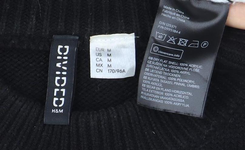 Womens UK Size 12 H&M Divided Black Pullover Jumper