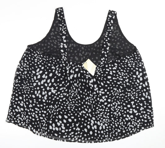 Anthology Women’s Black Animal Print Tank Top Size 24