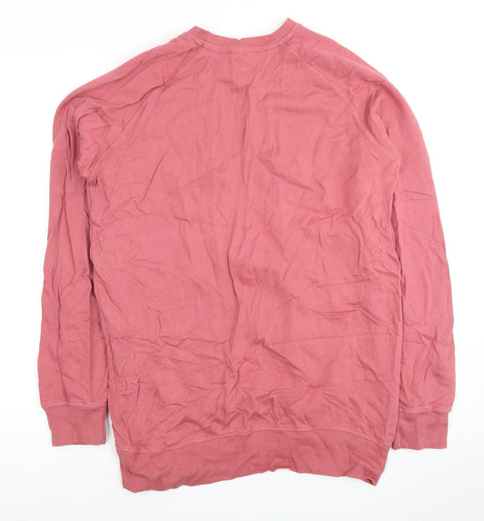 Mens UK Size M Cotton Traders Pink Pullover Sweatshirt