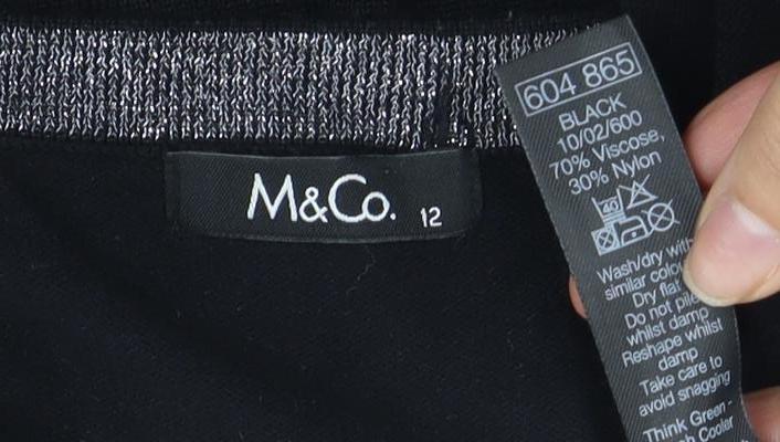 Womens UK Size 12 M&Co Black Cardigan