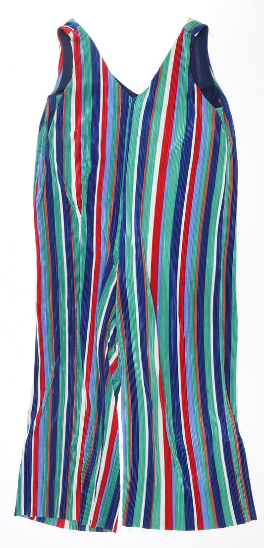 Womens UK Size 12 Bershka One-Piece Multicoloured Jumpsuit