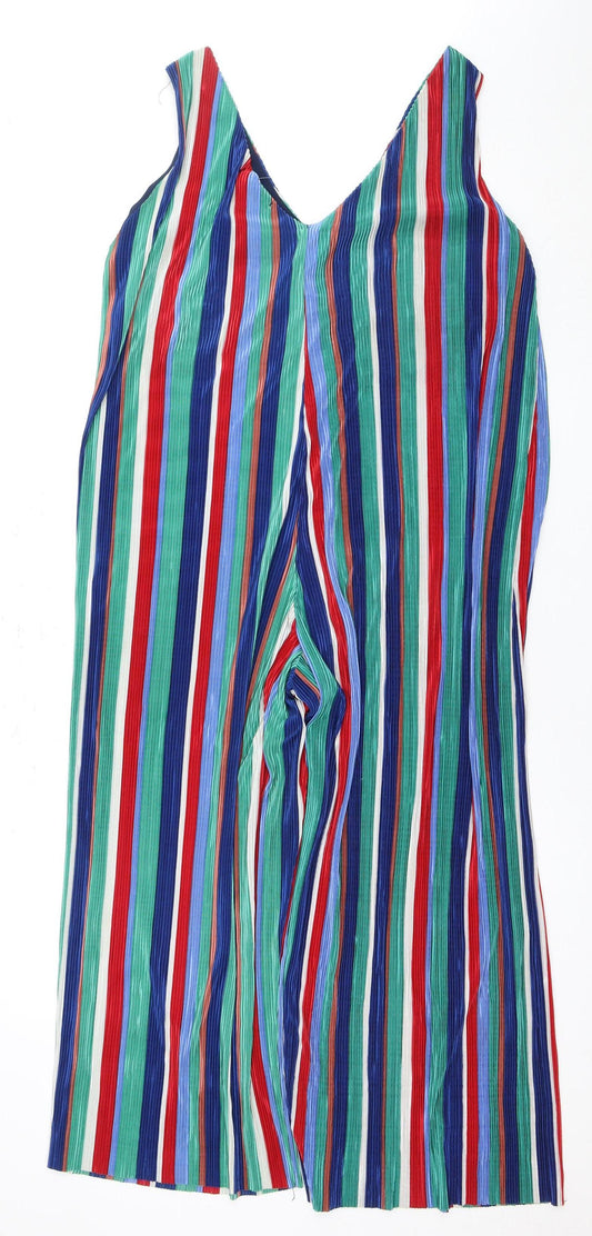 Bershka Women's Multicoloured Size 12 Striped Jumpsuit