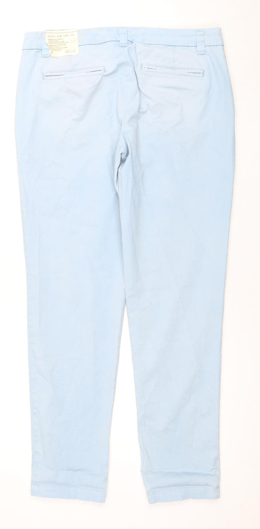 Womens UK Size 10 Gap Regular Fit Khakis Blue Trousers