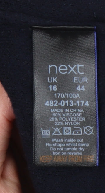 Womens UK Size 16 NEXT Black Henley Jumper