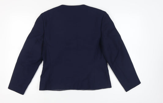 Eastex Women's Blue Double-Breasted Suit Jacket Size 16