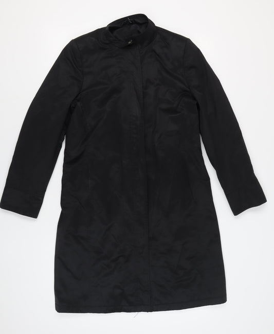Womens UK Size 14 Dorothy Perkins Black Overcoat