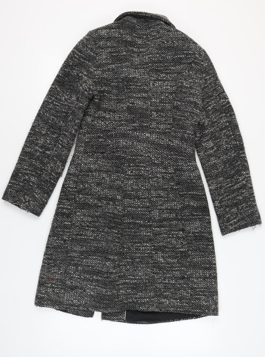 Laura Ashley Women's Grey Overcoat - Size 8 Classic Style