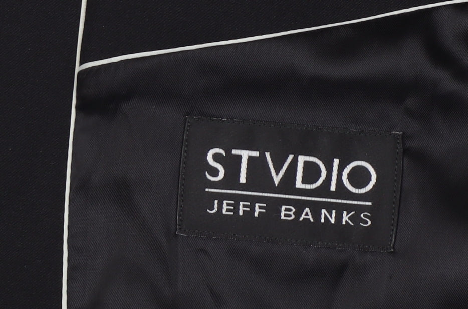 Mens UK Size 40 Jeff Banks Regular Black Suit Jacket