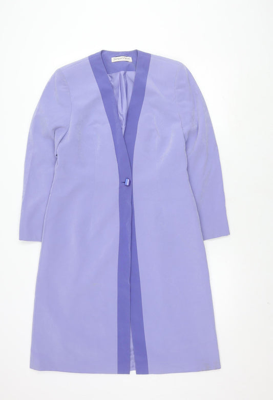Womens UK Size 10 Jacques Vert Purple Overcoat