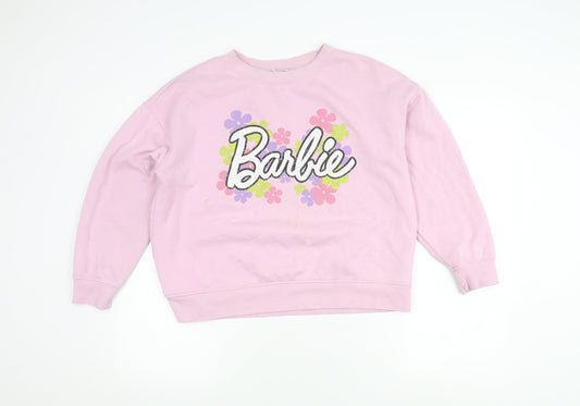 Womens UK Size 12 Barbie Pink Pullover Sweatshirt