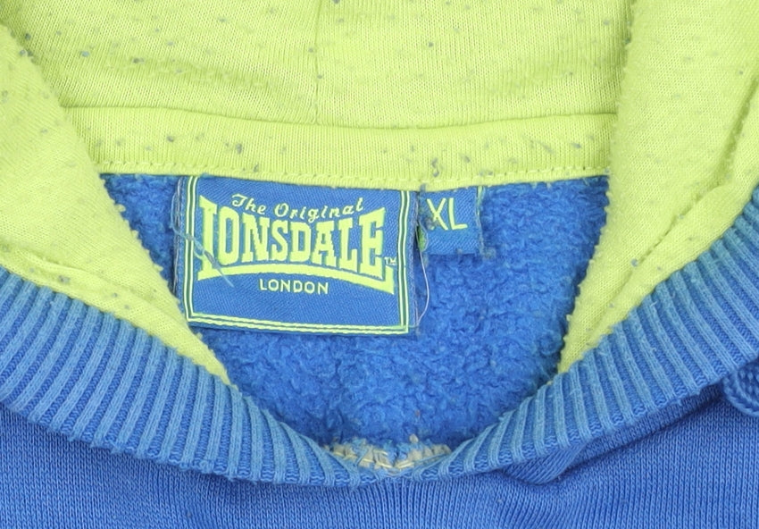 Mens UK Size XL Lonsdale Blue Pullover Hoodie