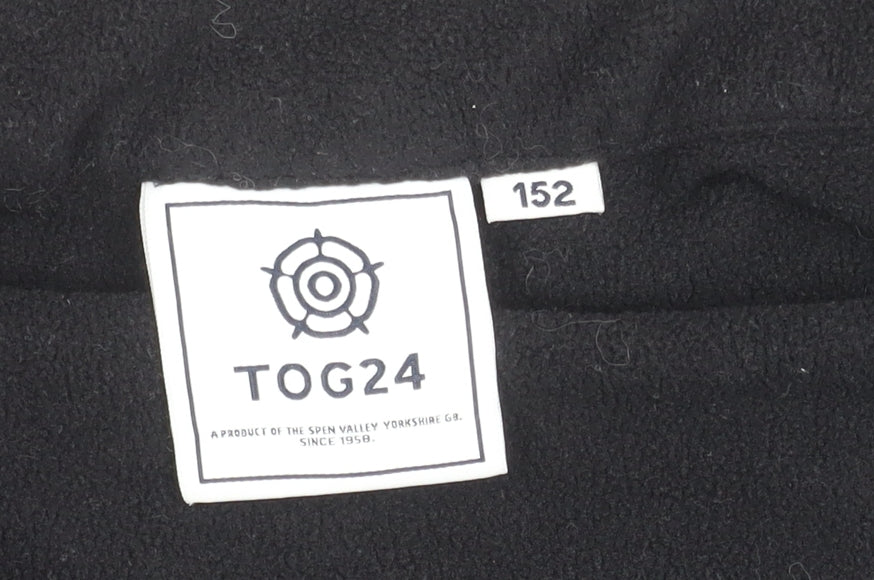 TOG24 Boys Black Polyester Basic Jacket 11-12 Years