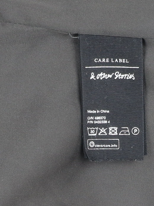 & Other Stories Women's Black Long Coat Size 6