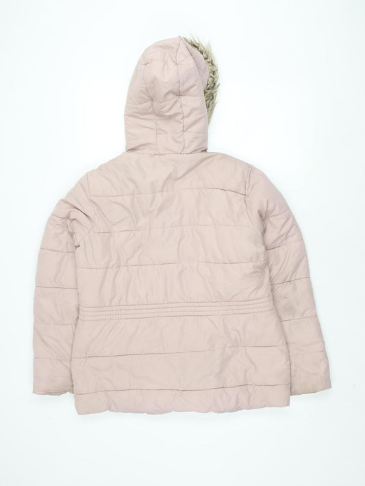 Womens UK Size 12 Dorothy Perkins Pink Puffer Jacket