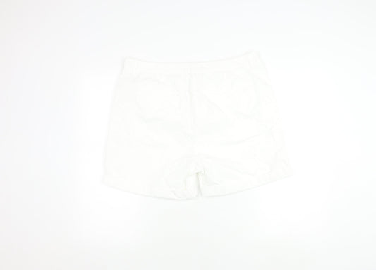 Marks and Spencer Women's White Cotton Shorts Size 16