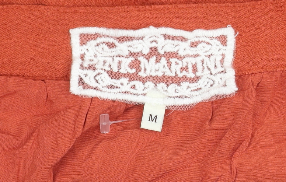Pink Martini Women's Orange Rayon Skirt, Size M