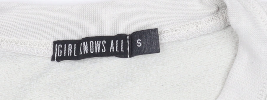 Girl Knows All Women's Ivory Pullover Sweatshirt S