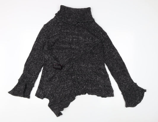 Womens UK Size M QED London Grey Pullover Jumper
