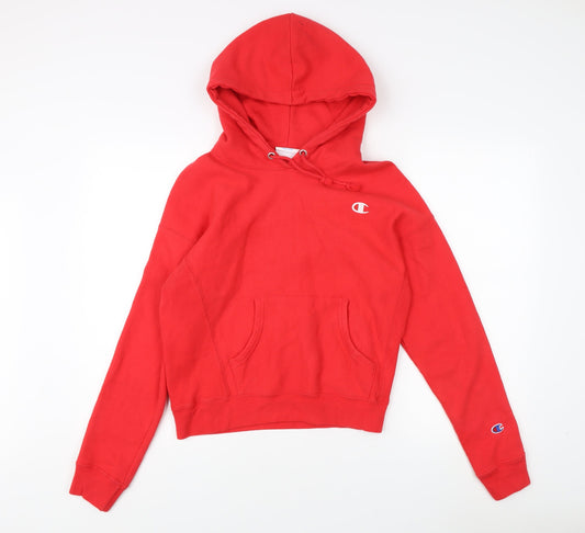 Womens UK Size S Champion Red Pullover Hoodie