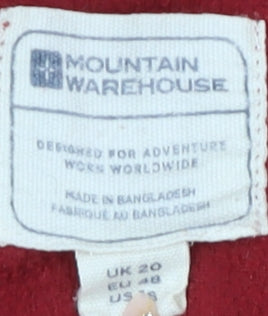 Womens UK Size 20 Mountain Warehouse Red Pullover Sweatshirt