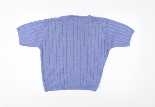Honor Millburn Women's Blue Cable-Knit Jumper Size M