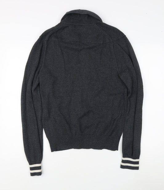 Banana Republic Men's Grey Full Zip Jumper S