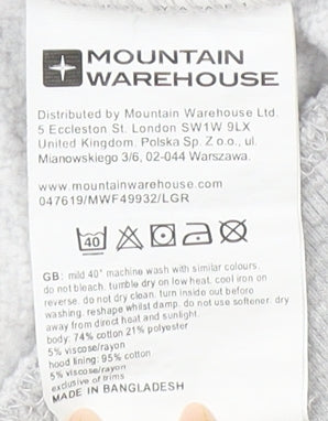 Womens UK Size 12 Mountain Warehouse Grey Pullover Hoodie