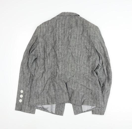 Marks and Spencer Grey Pinstripe Blazer Women’s Size 14