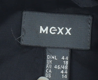 Mexx Women's Black Pinstripe Suit Jacket Size 18