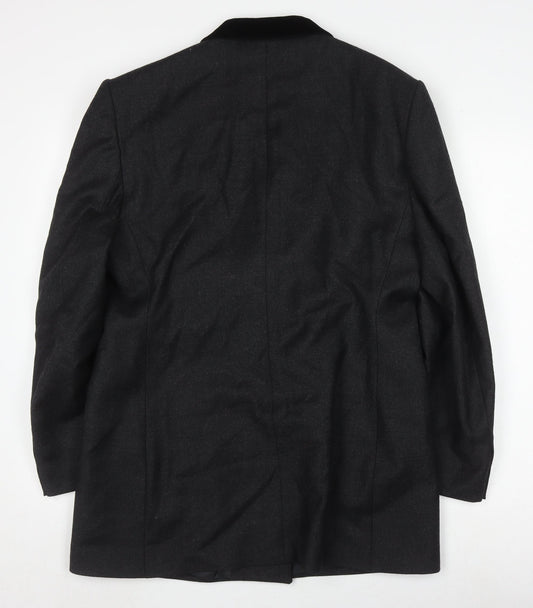 St Michael Women's Grey Wool Blazer Size 16 Classic