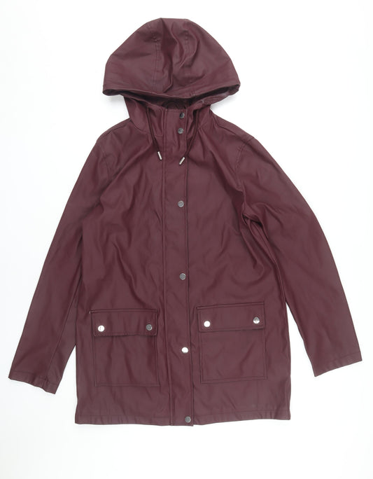 Womens UK Size 12 Dorothy Perkins Red Rain Coat