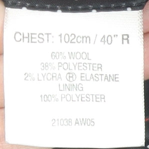 1860 Menswear Men's Black Tuxedo Blazer, Size 40R Formal Wear