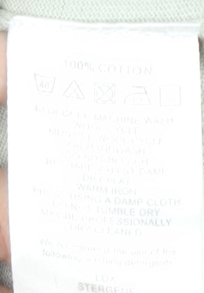 Lyle & Scott Men's White V-Neck Pullover, Size L, Vintage