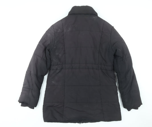 JoJo Maman Bébé Women's Black Mid-Length Coat Size 12