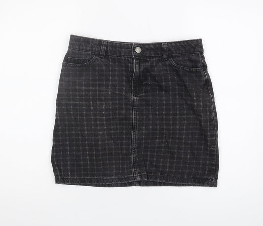 Additional front view of Principles Black Check Women's Skirt, size 10