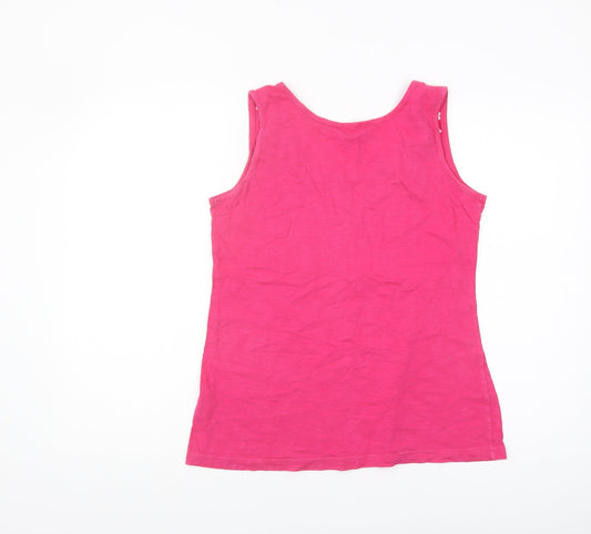 Womens UK Size S Isle Pink Basic Tank