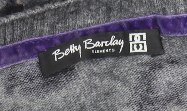 Womens UK Size 10 Betty Barclay Grey Pullover Jumper