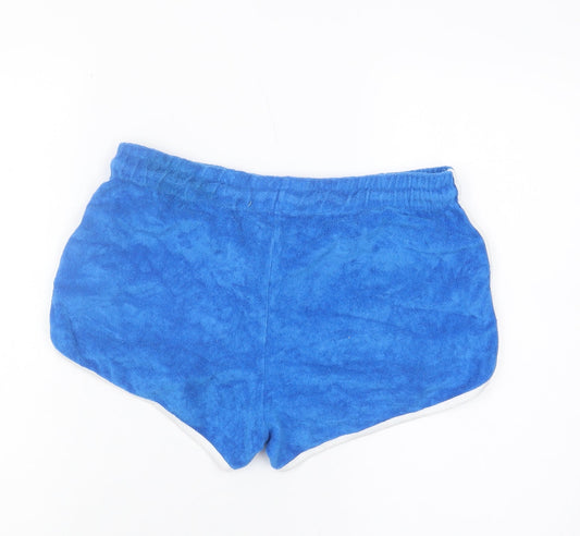 Disney Women's Blue Drawstring Shorts, Size S, Casual Comfort