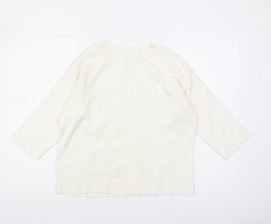 Womens UK Size 8 Marks and Spencer Ivory Pullover Jumper