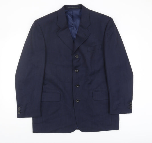 Mens UK Size 40 Austin Reed Regular Blue Suit Jacket