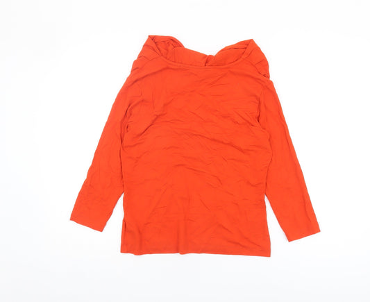 Jasper Conran Women's Orange Cowl Neck Top Size 10