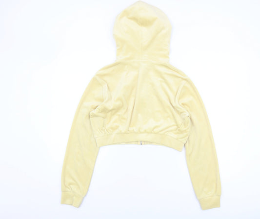 H&M Women's Yellow Full Zip Hoodie, Size 12, Casual Wear