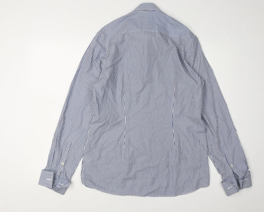 Mens UK Collar Size 15.5 NEXT Smart Blue Dress Shirt