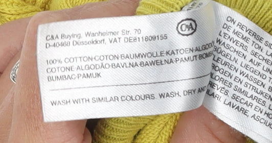 Palomino Girls Yellow Cardigan 3-4 Years Ruffle Casual Knit