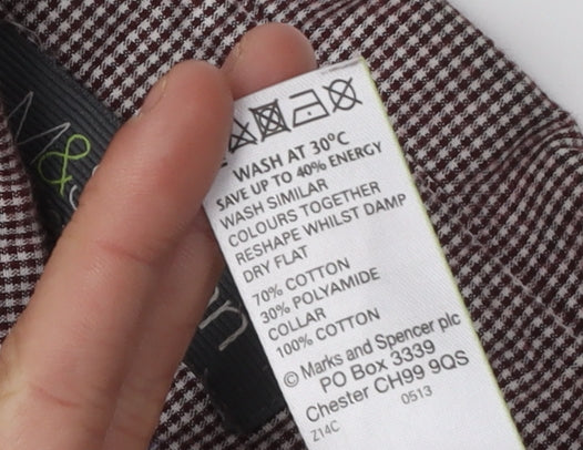 Marks and Spencer Men's Red XL V-Neck Pullover Jumper