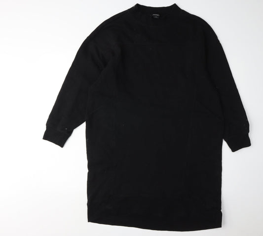 Monki Women’s Black Dress M, Cotton Blend Casual