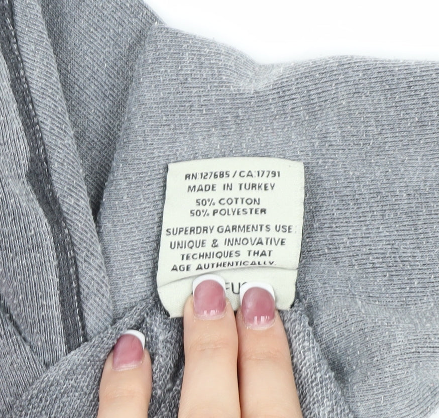 Superdry Women’s Grey Hoodie M - Casual & Stylish
