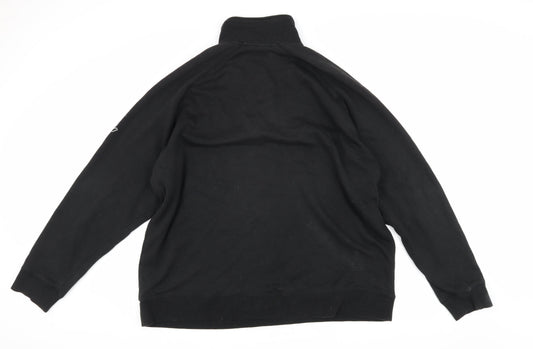 Mens UK Size L Reebok Black 1/4 Zip Sweatshirt