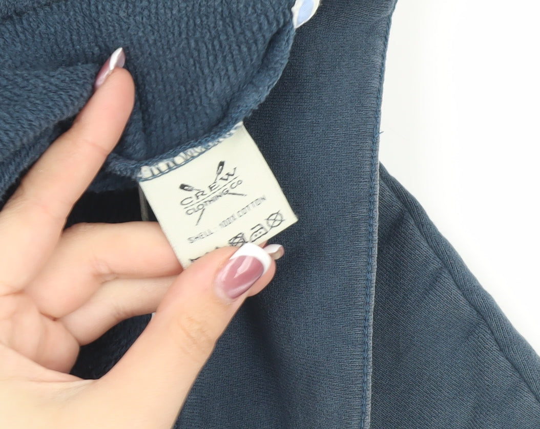 Brand and care label for Crew Clothing Women's Blue Pullover Sweatshirt 12