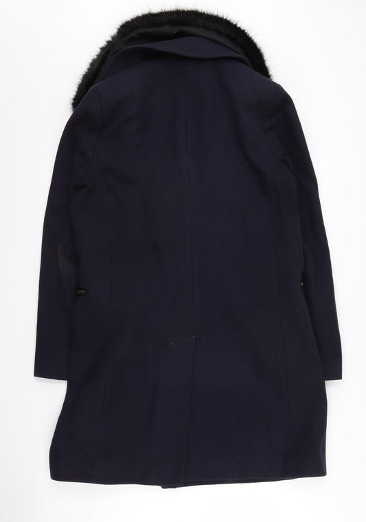 French Connection Women's Black Wool Pea Coat Size 6